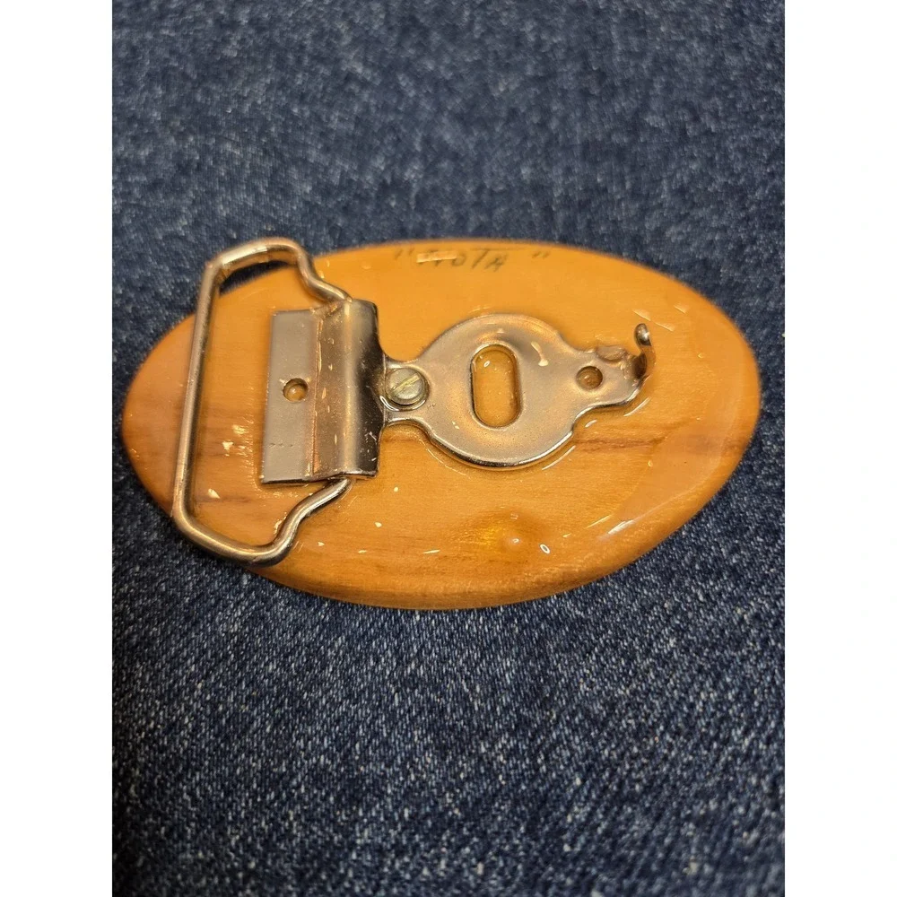 Handmade Wood Duck Wooden Belt Buckle - Resin Sealed